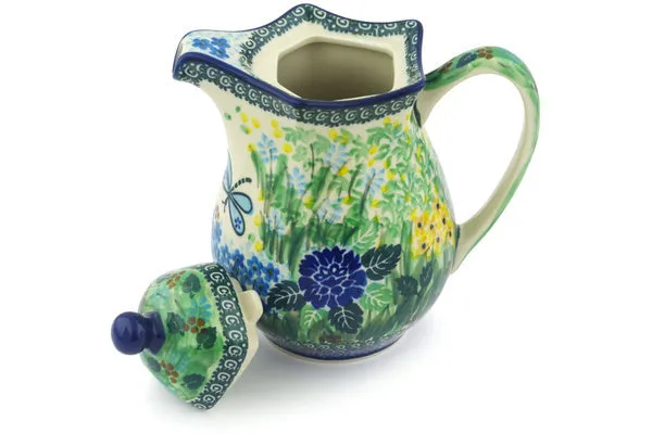 30 oz Pitcher with Lid - Garden Delight