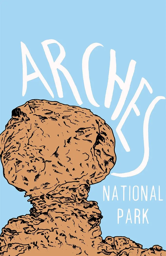 ARCHES NATIONAL PARK PRINT - 8 x 10