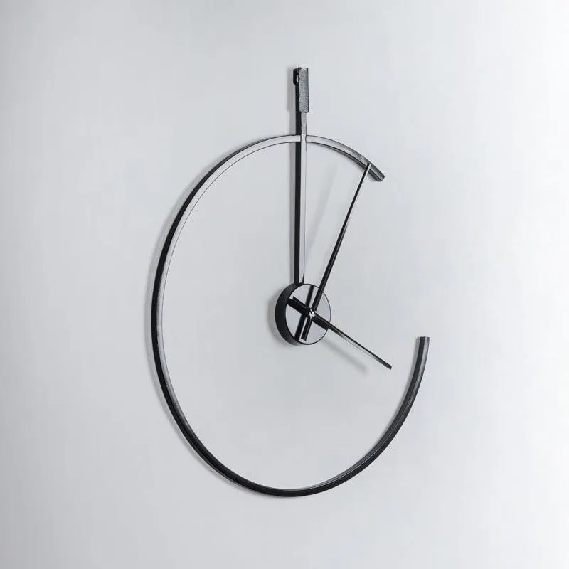 Black Metallic Wall Clock