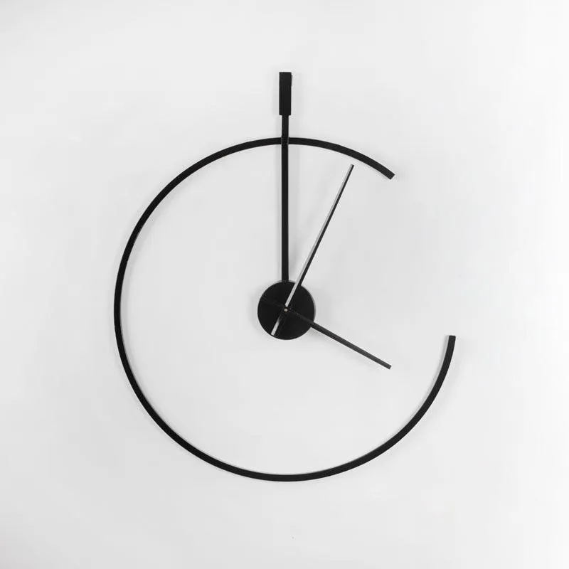 Black Metallic Wall Clock