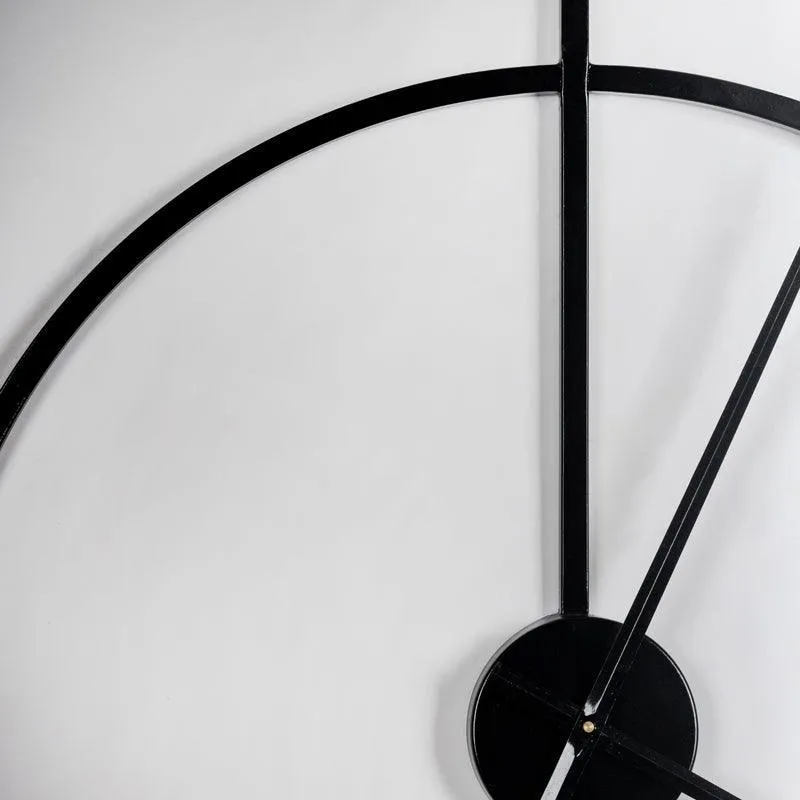 Black Metallic Wall Clock