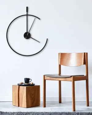 Black Metallic Wall Clock