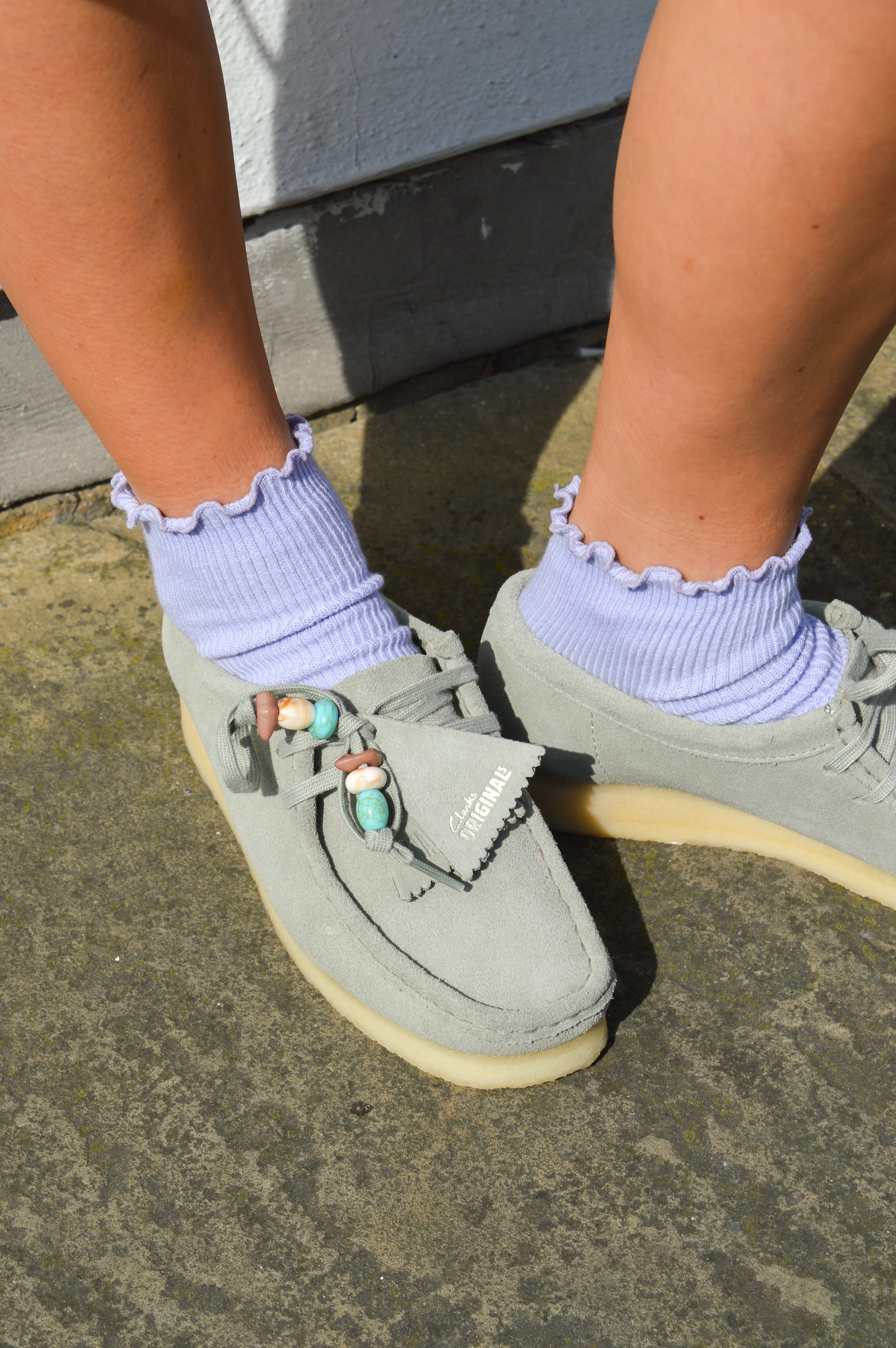 Clarks Wallabee in Sage Green Slate