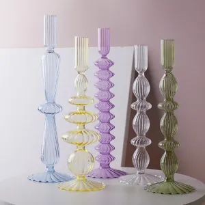 Colorful Glass Sculptural Nordic Candleholder