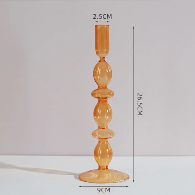 Colorful Glass Sculptural Nordic Candleholder