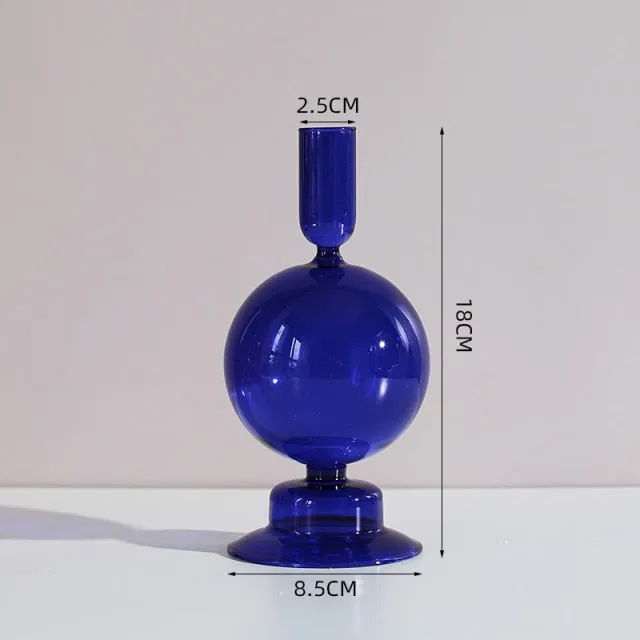 Colorful Glass Sculptural Nordic Candleholder
