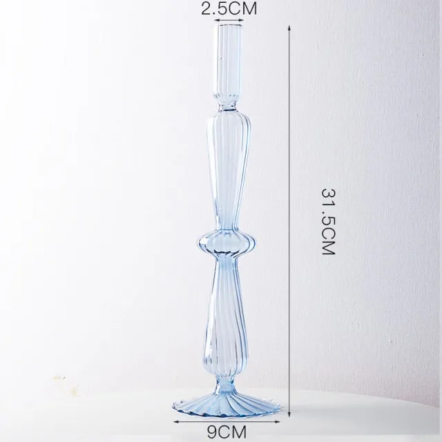 Colorful Glass Sculptural Nordic Candleholder