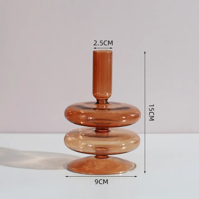 Colorful Glass Sculptural Nordic Candleholder