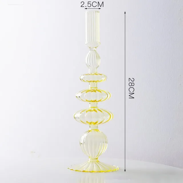Colorful Glass Sculptural Nordic Candleholder