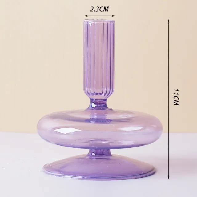 Colorful Glass Sculptural Nordic Candleholder