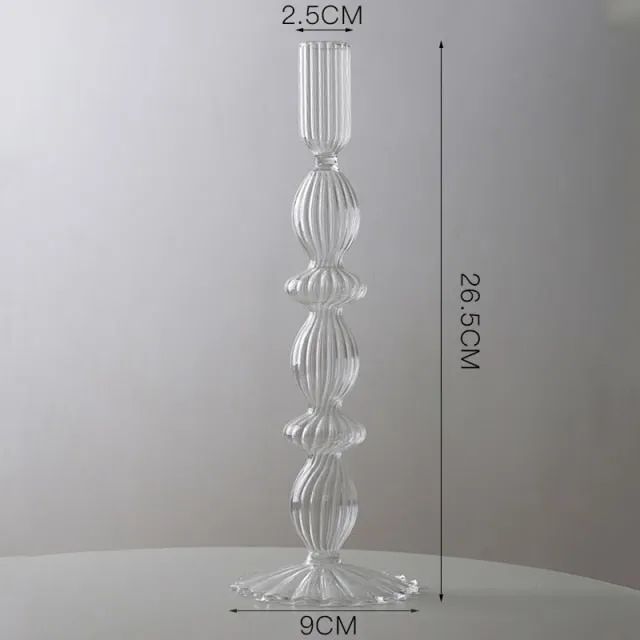 Colorful Glass Sculptural Nordic Candleholder