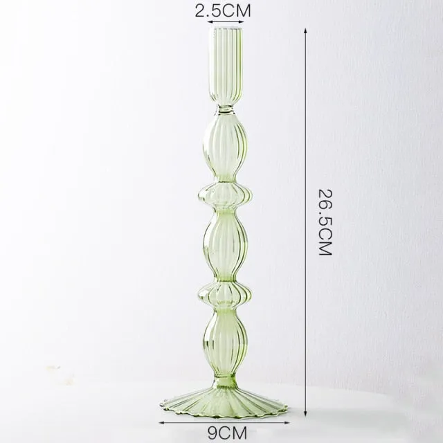 Colorful Glass Sculptural Nordic Candleholder