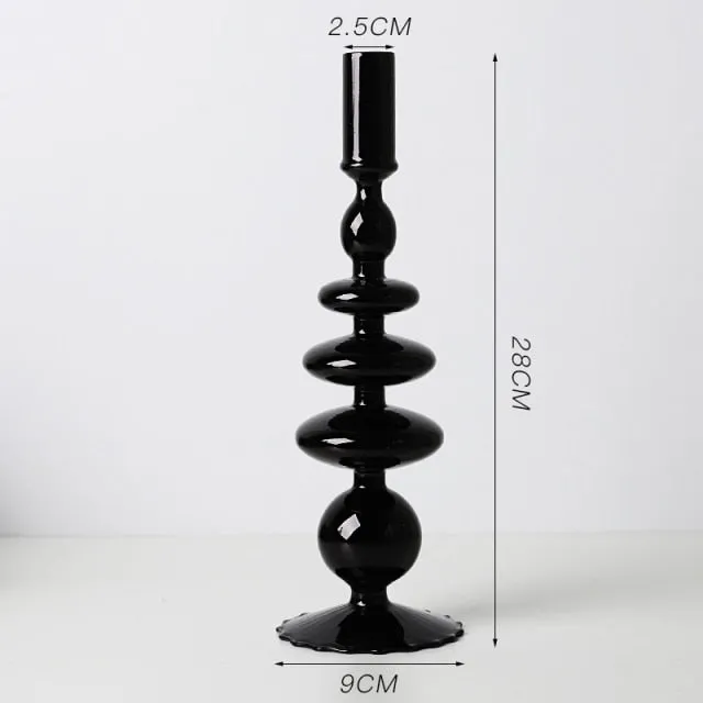 Colorful Glass Sculptural Nordic Candleholder