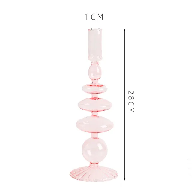 Colorful Glass Sculptural Nordic Candleholder