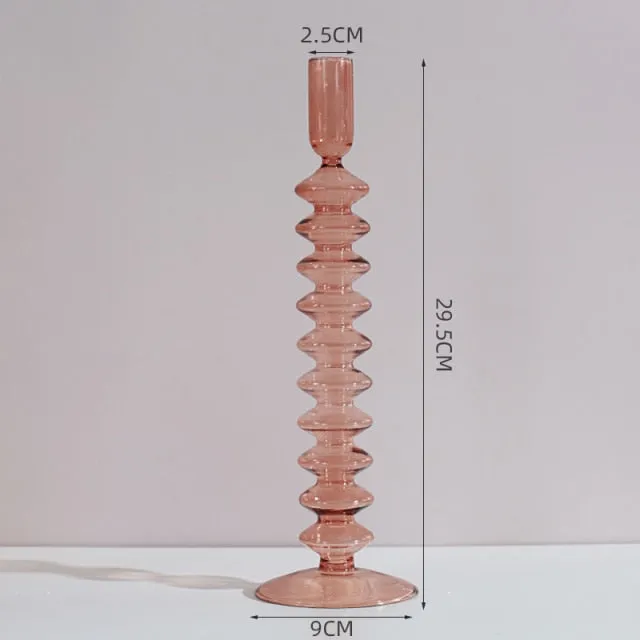 Colorful Glass Sculptural Nordic Candleholder