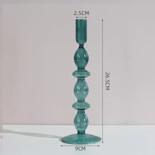 Colorful Glass Sculptural Nordic Candleholder