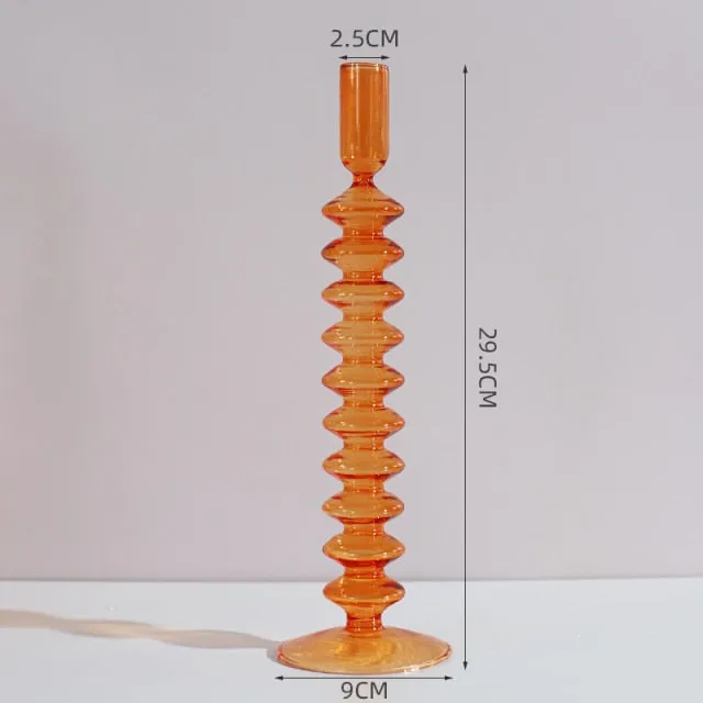 Colorful Glass Sculptural Nordic Candleholder