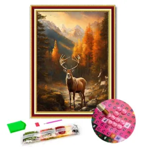 Diamond Painting Kit Deer Full Drill-على شكل غزال