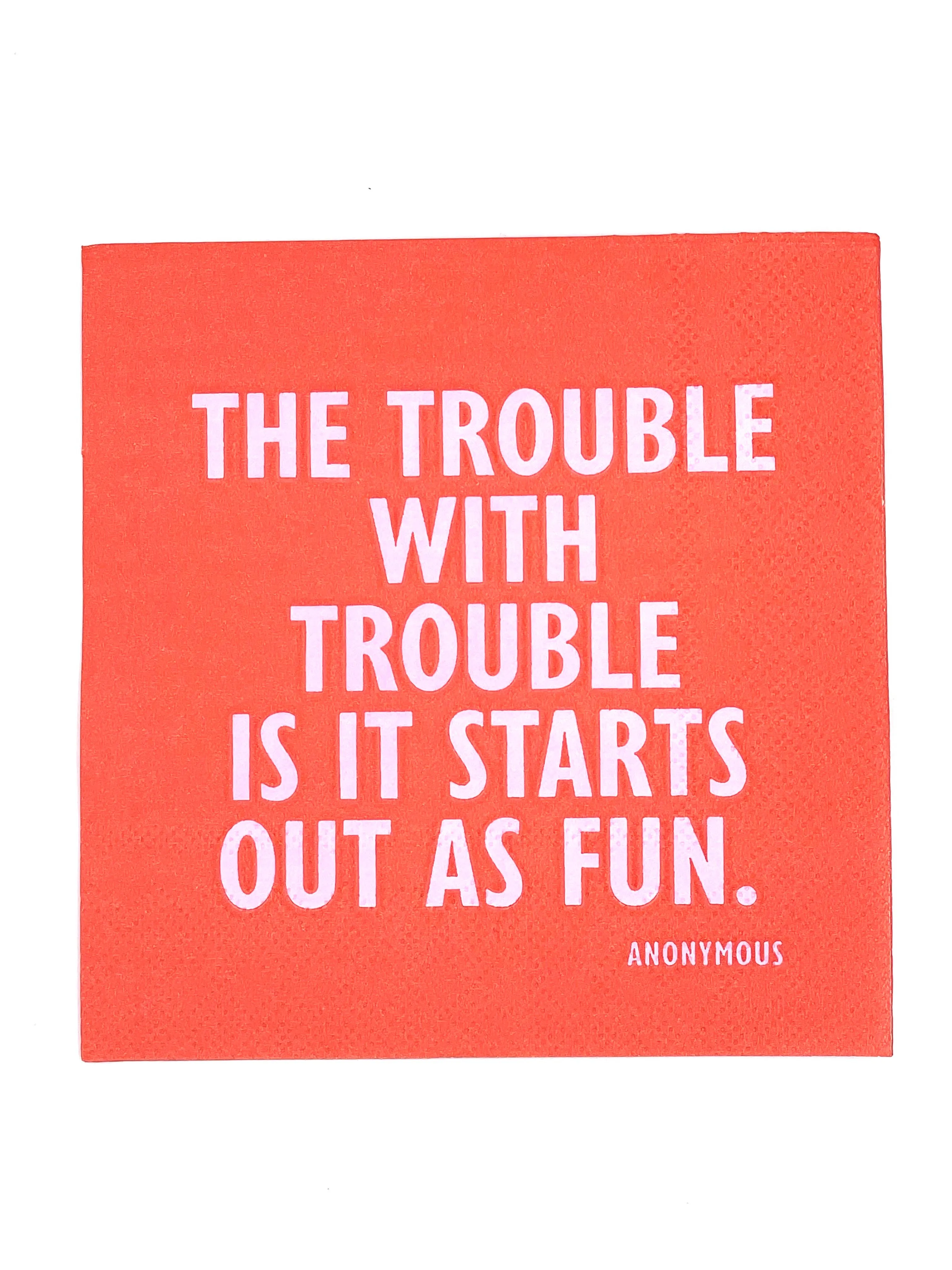 Festive Cocktail Funny Napkins | The Trouble With Trouble