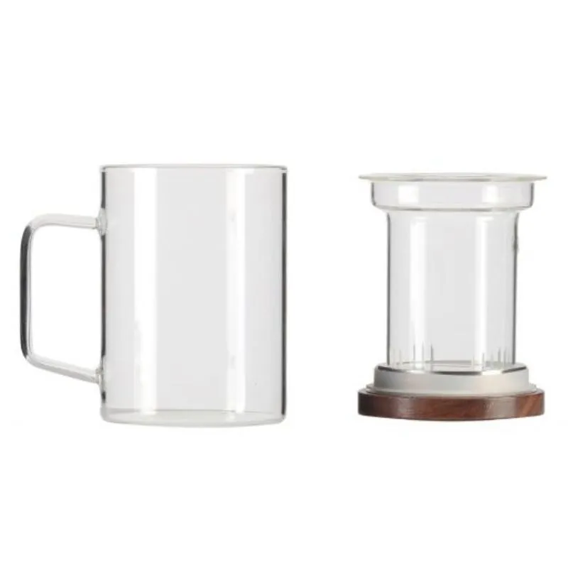 Glass With Glass Infuser And Nut  Lid 350ml