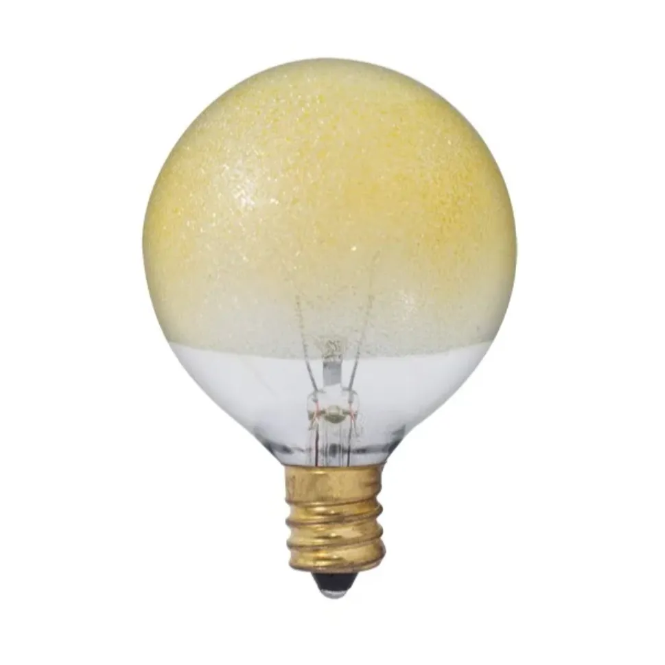 Gold-Dipped "Amber Ice" Bulbs