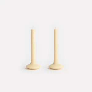 Goldie Sculptural Taper | Vanilla Set of 2