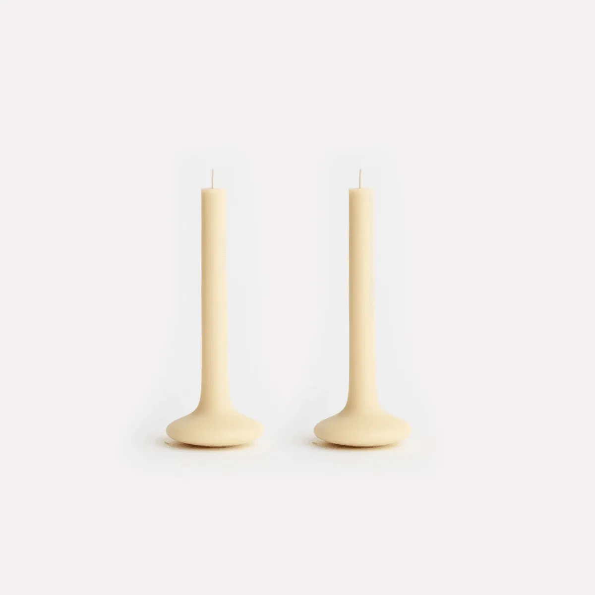 Goldie Sculptural Taper | Vanilla Set of 2