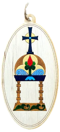 Hand-Painted Wooden Ornaments "Chapel Series"
