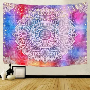 Indian Mandala Tapestry Psychedelic Passion Ombre Wall Hanging Boho Decor