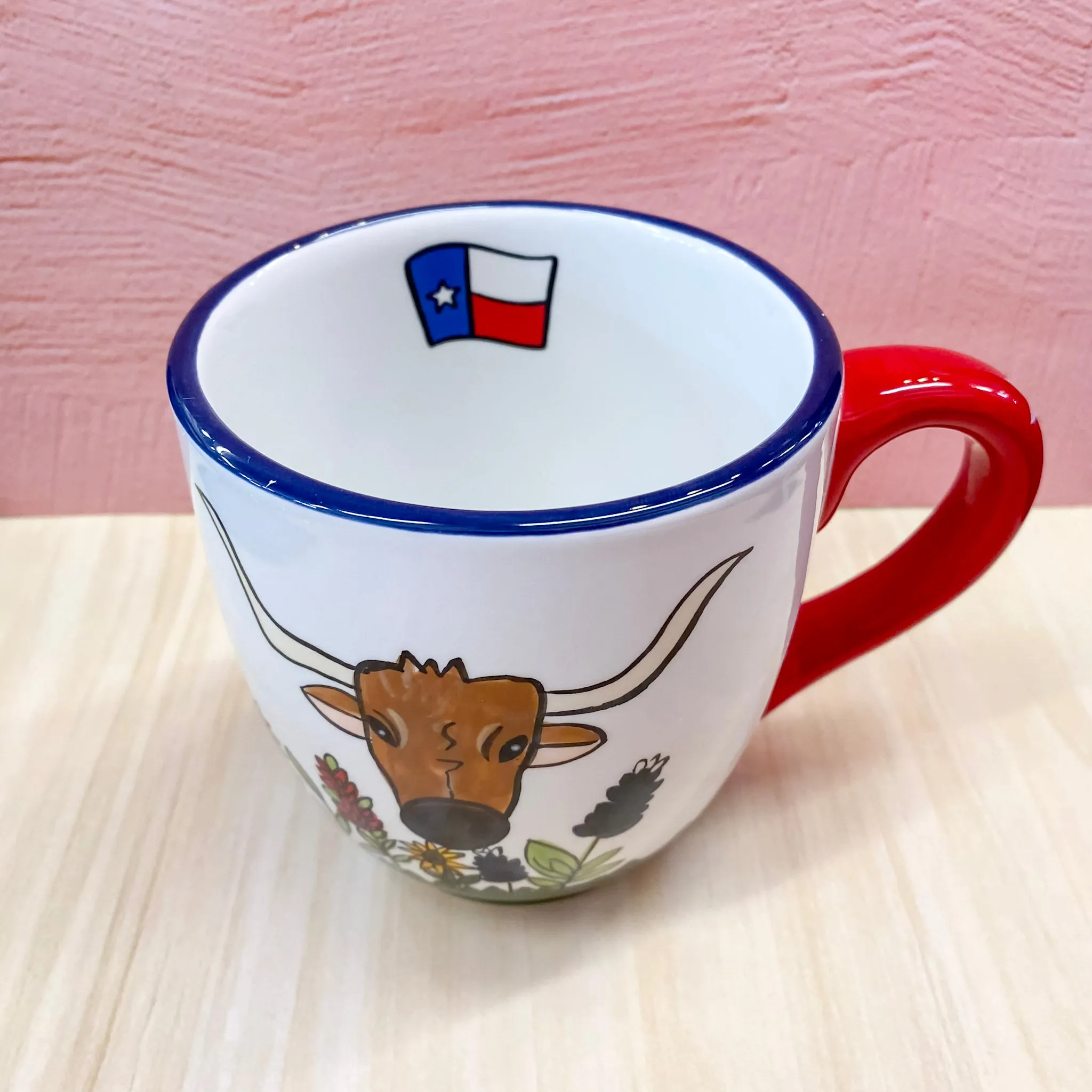 Longhorn God Bless Texas Mug
