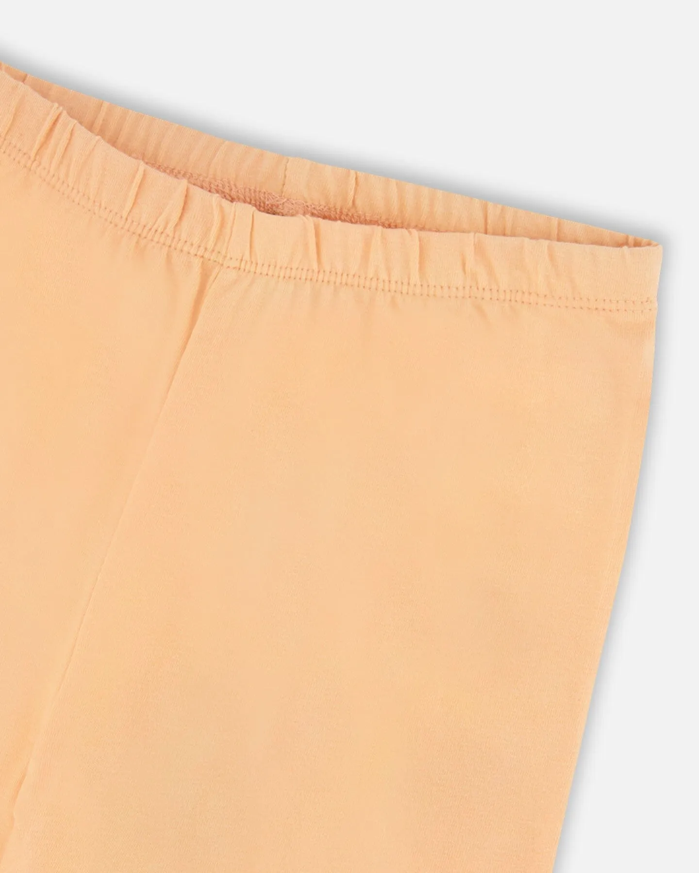 Organic Cotton Biker Short With Frills Light Orange And Yellow