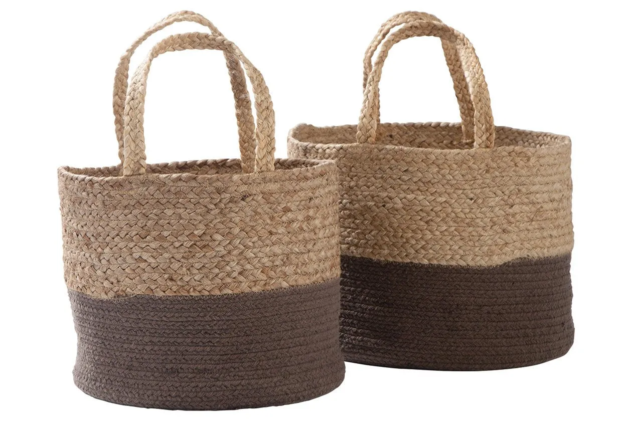 Parrish Natural/Charcoal Basket (Set of 2)