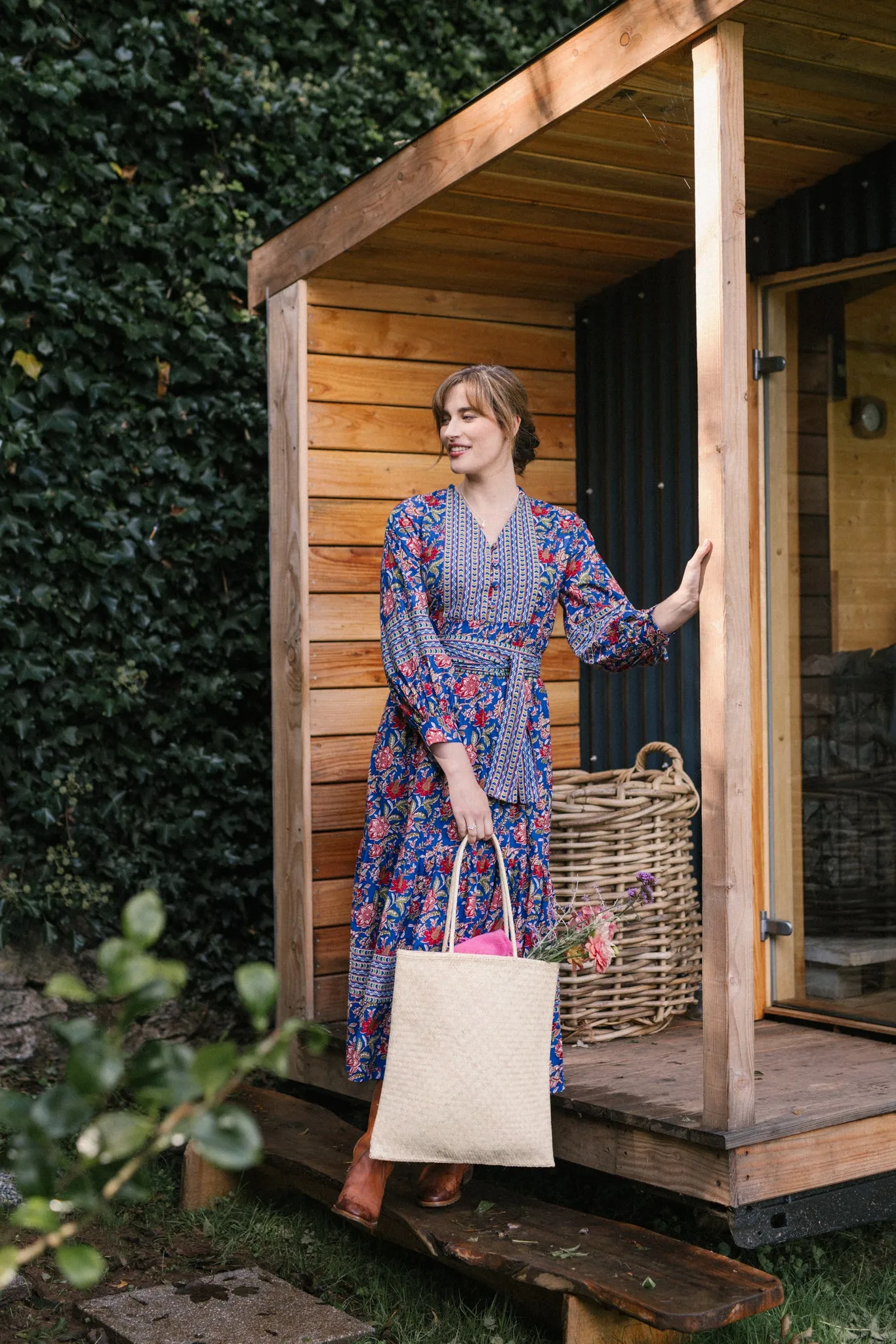 Raffia Square Shopper Plain