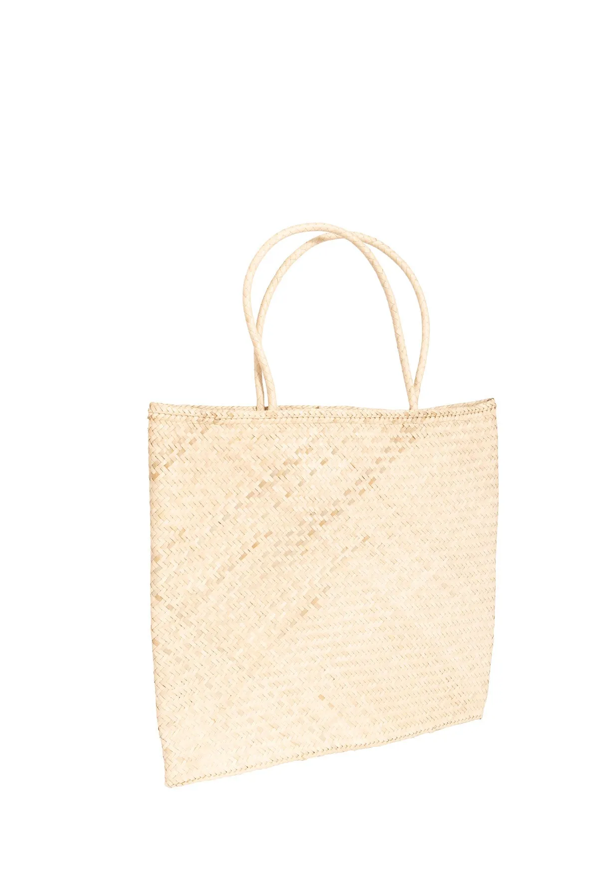 Raffia Square Shopper Plain