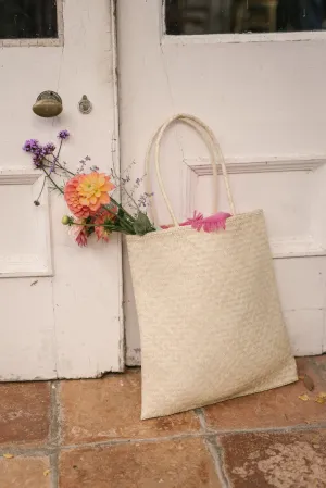 Raffia Square Shopper Plain