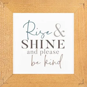 Rise & Shine Framed Sign
