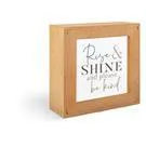 Rise & Shine Framed Sign