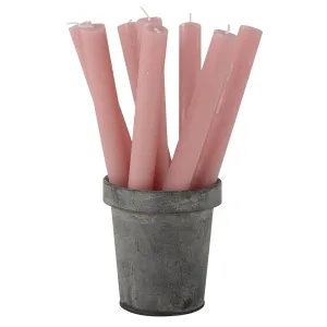 Rustic Dinner Candle - Dusky Pink