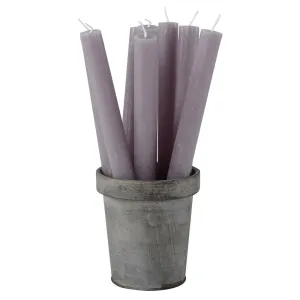 Rustic Dinner Candle - Light Grey