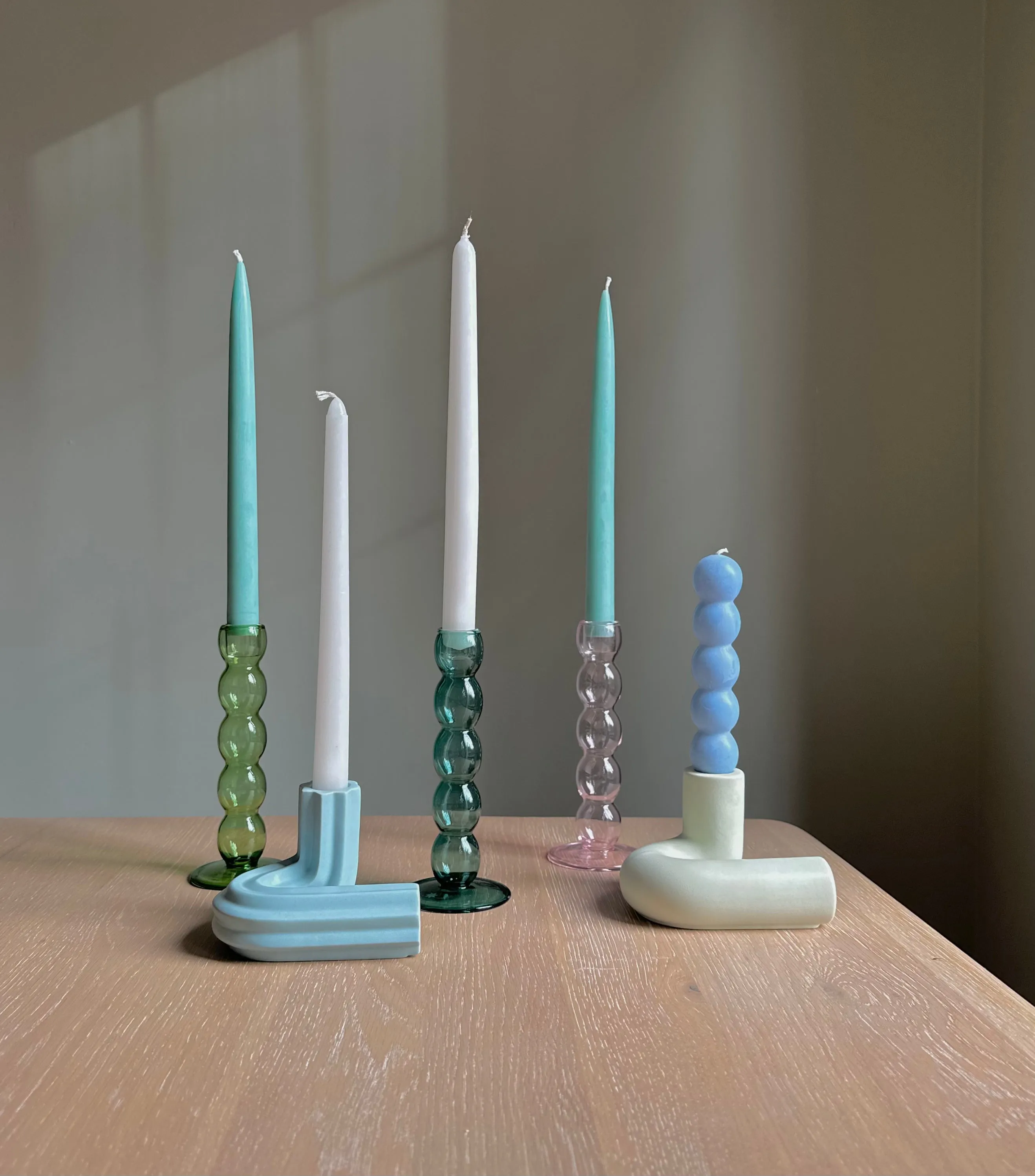 Templo Candleholder - Light Blue