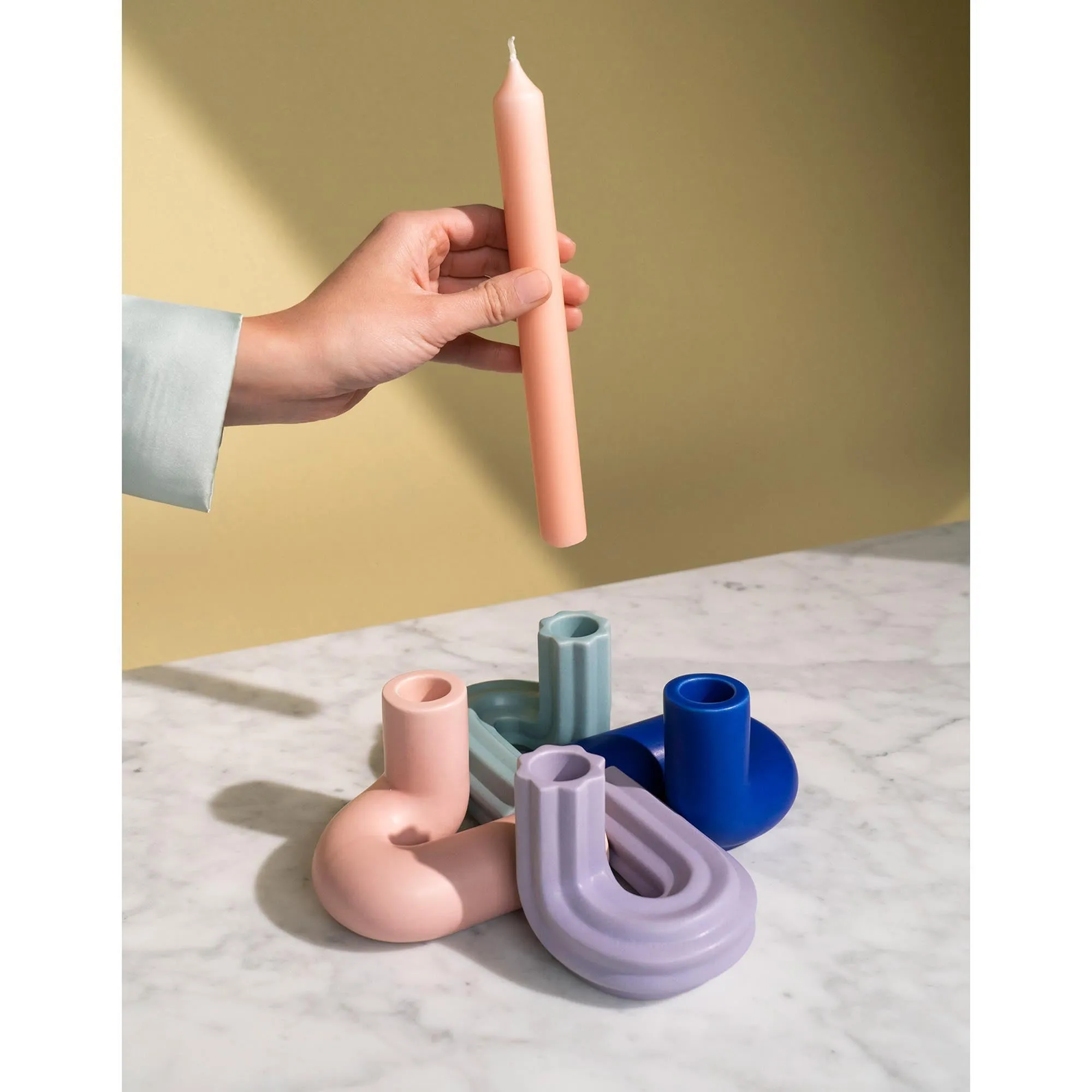 Templo Candleholder - Light Blue