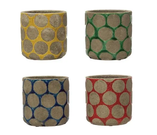 Terra-Cotta Planter with Dots - 4 3/4"