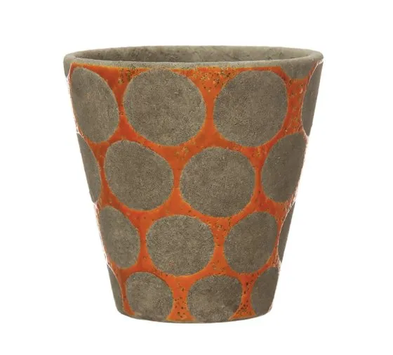 Terracotta Dot Planter - Orange