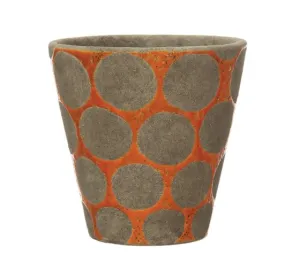 Terracotta Dot Planter - Orange