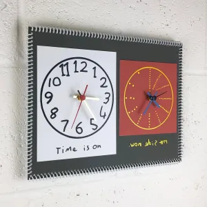“Time is on my side now” double wall clock (2nd generation #009)