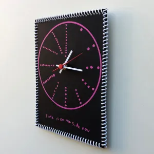 “Time is on my side now” wall clock (dots #7)