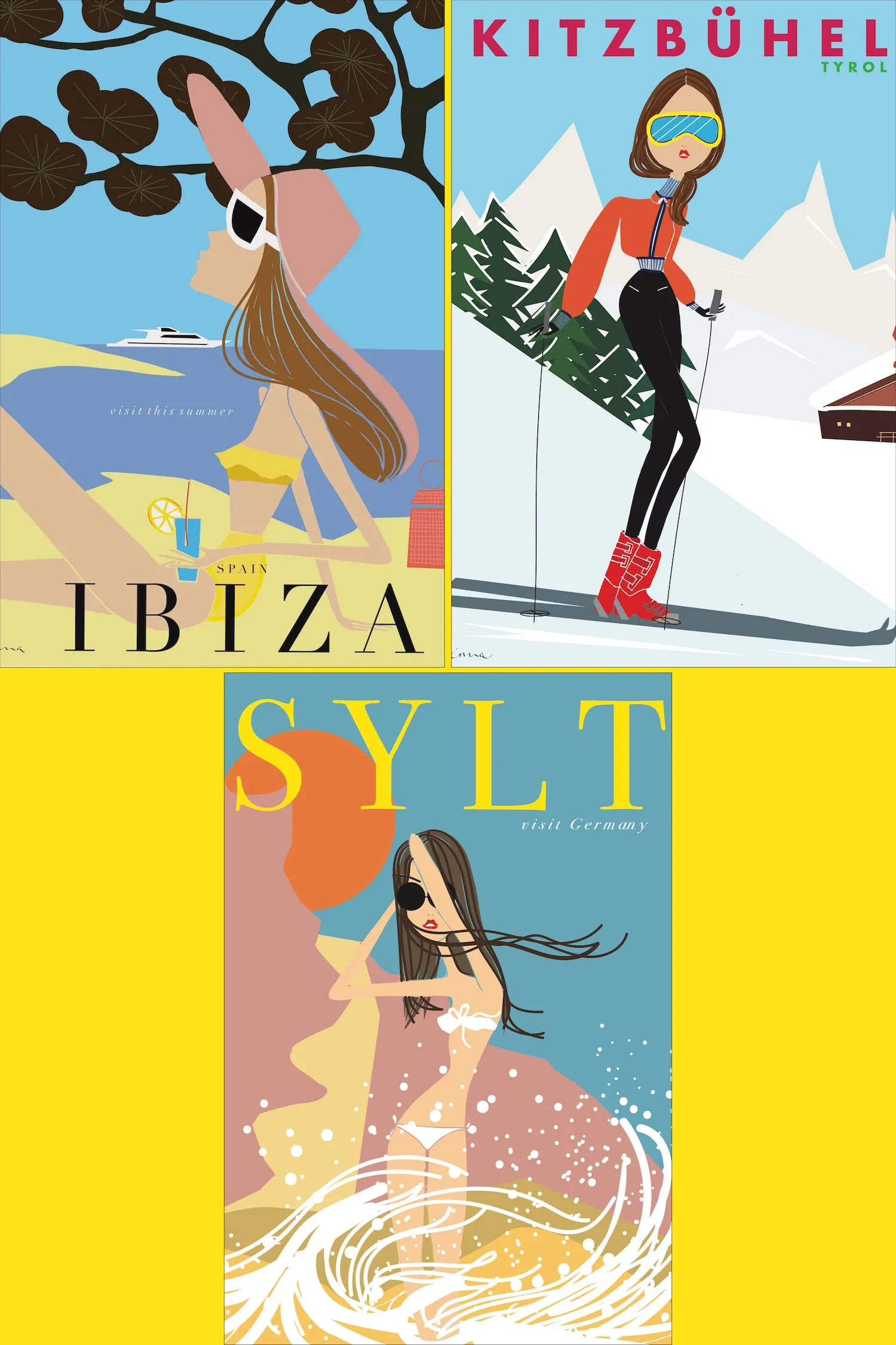 Travel Poster Set "One"