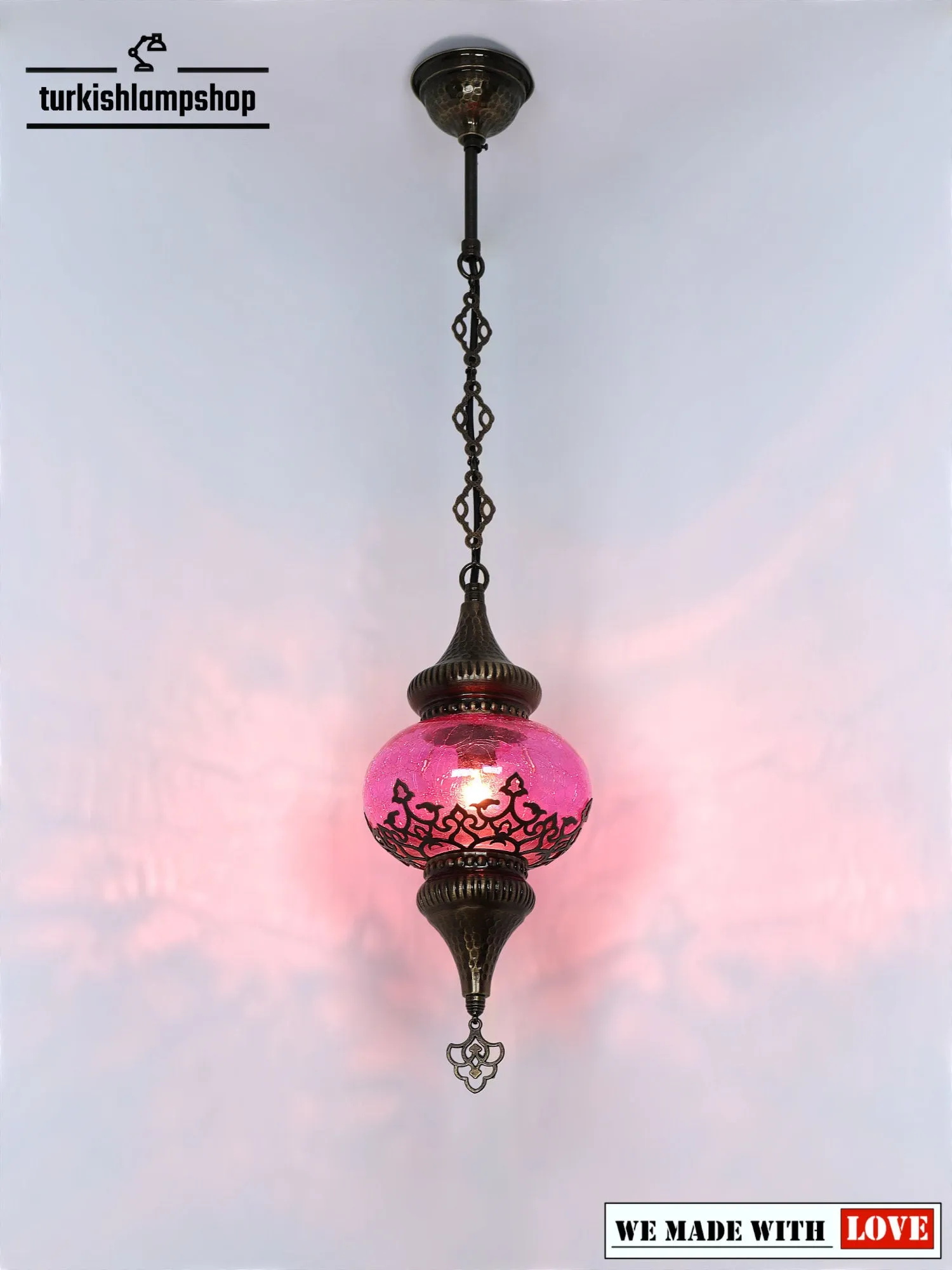 Turkish Glass Living Room Hanging Lamp Different Colors