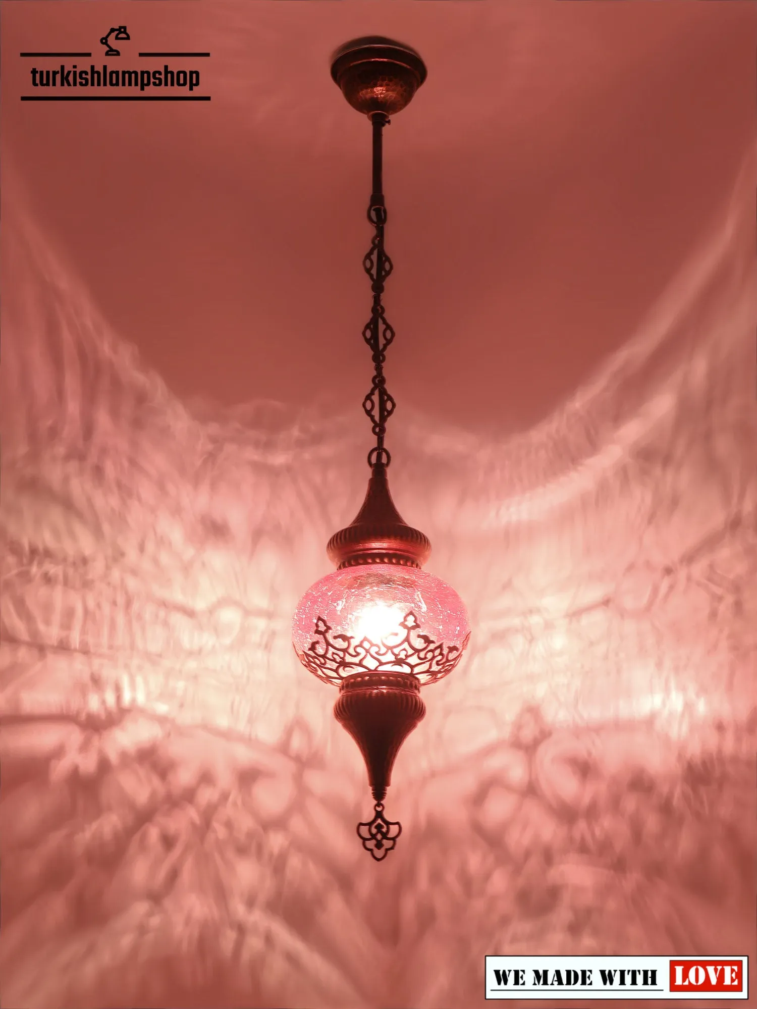 Turkish Glass Living Room Hanging Lamp Different Colors