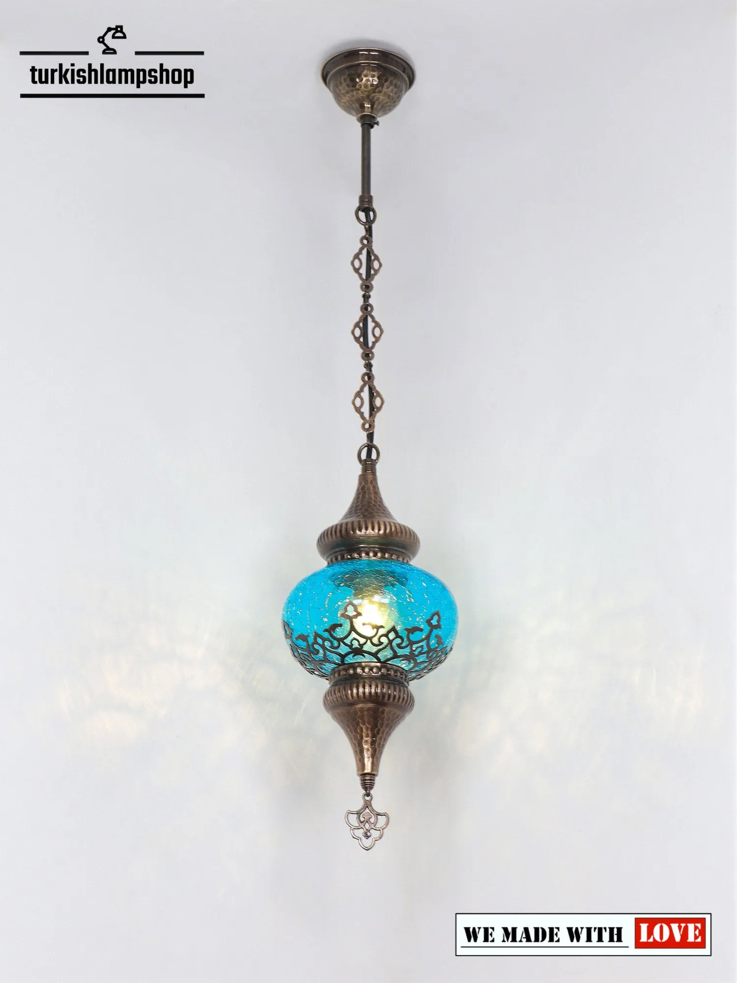 Turkish Glass Living Room Hanging Lamp Different Colors